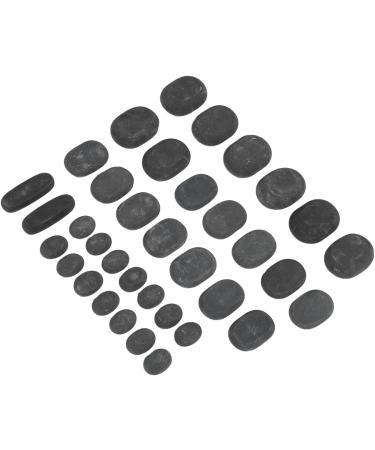 36pcs Basalt Hot Stones Set - Round Massage Stones for Body Relaxation | Spa Essentials - International Shipping - Buy Online on GoSupps.com