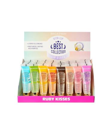 KISS LIPGLOSS Broadway Clear Lip Gloss  Non-Sticky Vitamin Oil Enriched Super Glossy 48PCS