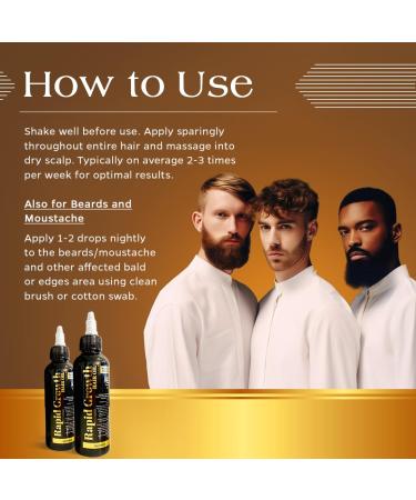 Premium Rapid Growth Hair Oil 100ml - Enhance Volume & Shine | Black & Gold - International Shipping Available - Buy Online on GoSupps.com