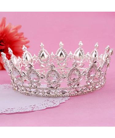 Beaupretty Vintage Rhinestone Crown Headband - Green Crystal Baroque Wedding Tiara for Brides - Buy Online on GoSupps.com