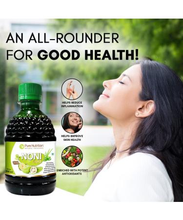 Pure Nutrition Noni Gold Juice Concentrate with Garcinia, Aloe Vera, Amla, Ashwagandha & Grape Seed Extract 400ml - Buy Online on GoSupps.com