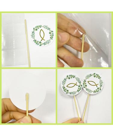 25-Piece Fish Cake Topper Set | Baptism Confirmation & Wedding Decorations | Green Cupcake Muffin Decor for Girls - Buy Online on GoSupps.com