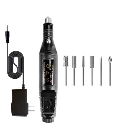 Beieyou Electric Nail Drill Machine Compact Efile Electrical Professional 20000RPM Nail File Kit for Acrylic Gel Nails Manicure Pedicure Polishing Shape Tools for Home Salon Use Black 1-Black