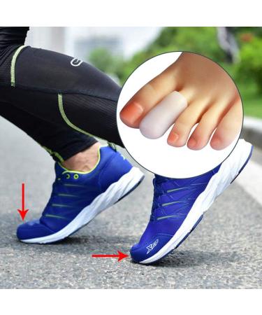 10 Pack Hoogoo Gel Toe Caps - Toe Covers for Ingrown Toenails, Corns, Blisters, Hammer Toes - White - Buy Online on GoSupps.com