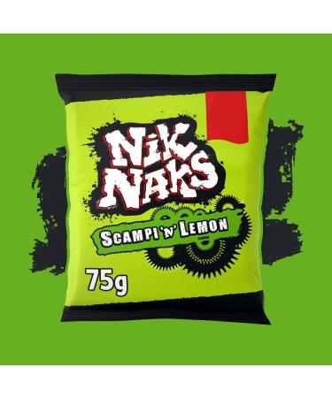 Nik Naks Scampii N Lemon Flavour Corn Snack 75g (40 Bags x 75g)