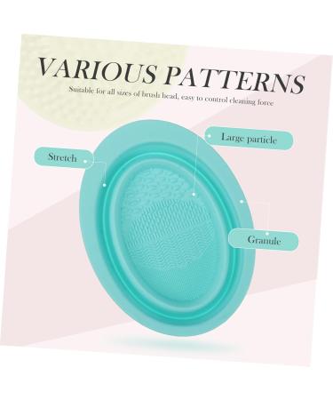 FRCOLOR Mini Makeup Brush Cleaner Pad - Efficient Cosmetic Brush Cleaning Mat & Bowl - 14.5x11cm Green | International Shipping Available - Buy Online on GoSupps.com