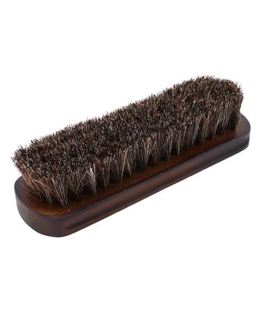 Shoe Brush Horsehair Shoe Brush Polished Wooden Handle Natural Leather Real Horsehair Soft Polished Boots Brush Onecolor