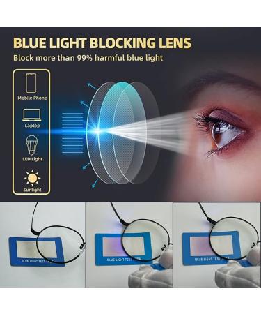 Musivon Blue Light Filter Glasses for Men & Women - Round Black Metal Frame No Prescription Needed - Protect Your Eyes While Working on Computers - Buy Online on GoSupps.com