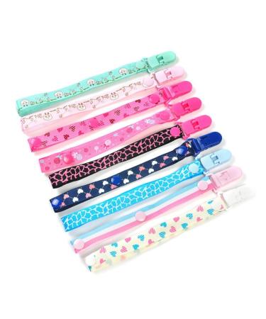 Anoudon 7PC Baby Anti-Burst Dummy Clips - Adjustable Pacifier Chain for Boys & Girls | Universal Teether Holder - Buy Online on GoSupps.com