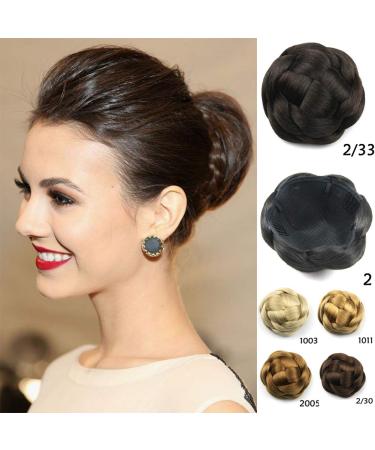 Buy Bun Hairpiece - Braided Retro Chignon Hair Piece 2/33# | Perfect for Elegant Updos - International Shipping Available - Buy Online on GoSupps.com