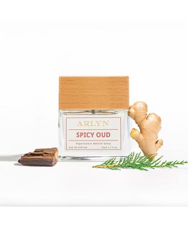 ARLYN Spicy Oud Eau De Parfum Inspired by T. Ford Oud Wood Perfume for Men Luxury Fragrance - Vegan Cruelty-Free and Eco-Conscious (1.7oz / 50ml)
