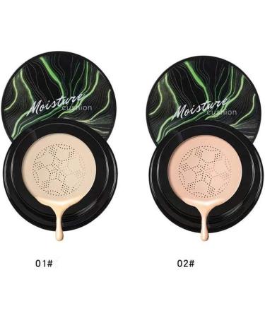 Hihey BB Cream Mushroom Head Air Cushion Cream + Mushroom Sponge BB/CC Cream Air Cushion Foundation Compact Cover Moist Makeup - Buy Online on GoSupps.com