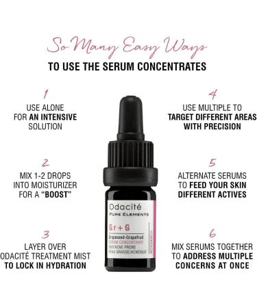 Pure Elements by Odacite Skincare Gr+G Oily/Acne Prone Grapeseed Grapefruit Serum Concentrate 5ml - Buy Online on GoSupps.com