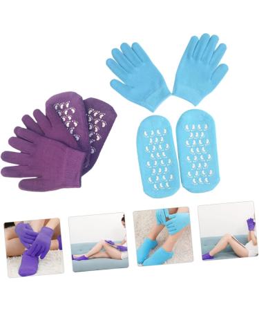 Beavorty 2 Sets Hand and Foot Care Set Hand Care Gloves Dry Hands Gloves moisturizing Mittens Soft Socks Foot moisturizing Socks Gel Gloves Mitts Miss Socks Vegetable Gel Skin Care - Buy Online on GoSupps.com