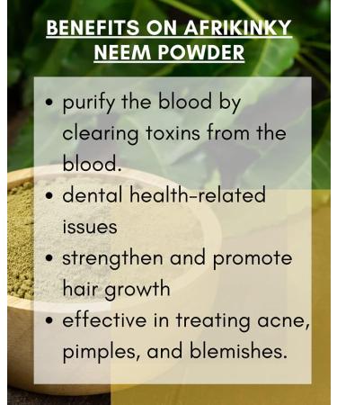 Afrikinky Neem Powder 250 Gram | 8.82 Ounce | for Skin Hair and Detox | Azadirachta Indica | Very Bitter | Natural - Buy Online on GoSupps.com