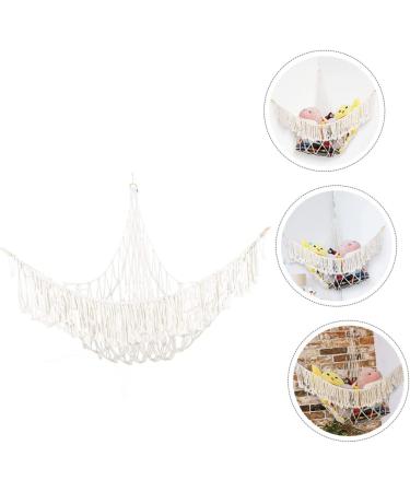 Beaupretty Yoga Ball Stand & Children's Hammock - Sully Plush Hanging Mesh Toy for Kids & Pets | Durable White Cotton Fitness Network - Buy Online on GoSupps.com