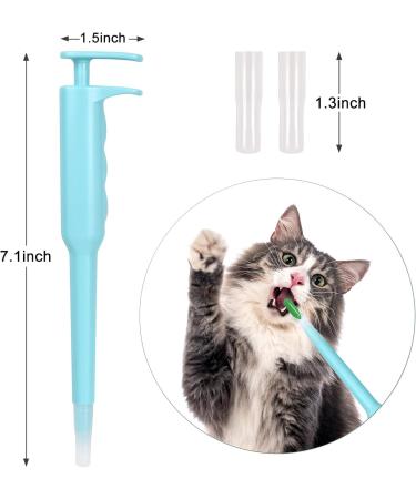 Pet Pill Dispenser-Pet Piller Gun Oral Tablet Capsule Pet Pill Plunger Popper with Pusher Pet Pill Feeder for Dogs Cats and Small Animals (Blue) Blue normal Blue - Buy Online on GoSupps.com