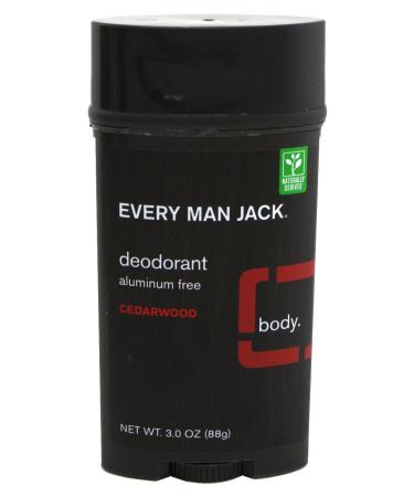 Every Man Jack Deodorant 3 Ounce Cedarwood (Aluminum-Free) (Pack of 2) Cedarwood 3 Ounce (Pack of 2)