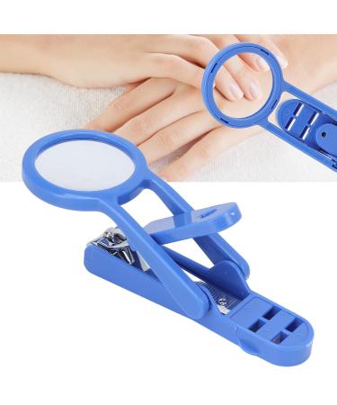 Premium Stainless Steel Nail Clipper with Magnifying Glass - Adjustable Fingernail & Toenail Cutter for Seniors & Babies (Blue) - International Shipping Available - Buy Online on GoSupps.com