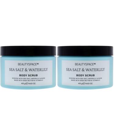 Beauty Space Body Scrub - Sea Salt and Waterlily by SpaceNK for Unisex - 14.63 oz Body Scrub (Pack of 2) 14.63 Fl Oz (Pack of 2)