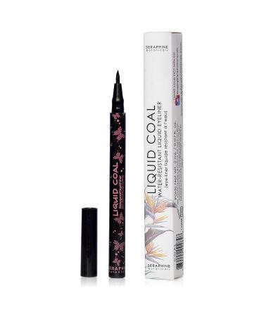 Seraphine Botanicals Waterproof Liquid Eyeliner - Ultra Fine Tip, Smudge Resistant & Long Lasting (Liquid Coal) - Buy Online on GoSupps.com