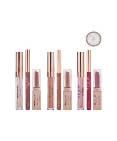 Profusion Cosmetics Stars Aligned Lip Set of 9 (Lip Liner Matte Lipstick & Lip Gloss Set)