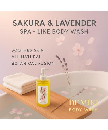 DEMIKI Hydrating Body Wash for Sensitive & Dry Skin, Sakura Scent, Nourishing Shower Oil for Women, Winter Moisture Care, Sulfate-Free, Paraben-Free, Dye-Free, 10 fl oz - Buy Online on GoSupps.com