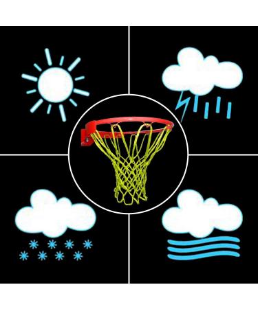 SANNIX 2 Pack Glow in Dark Basketball Hoop Net Replacement - Luminous Outdoor Sun Powered Nylon Nightlight Nets for Hoops - Buy Online on GoSupps.com