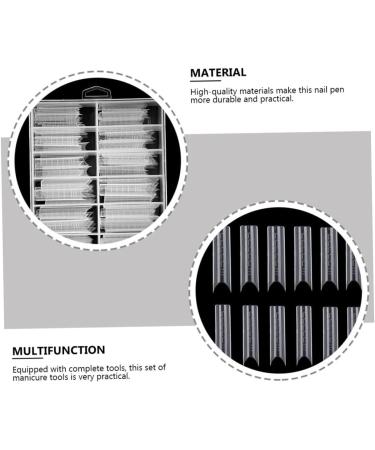 minkissy 1 Set Nail set acrylic nail forms nail art tips gel nail extension forms Manicure Grinding Strip Nails Extension Brush Pen manicure kit Manicure Pen plastic nail glue white shaping - Buy Online on GoSupps.com