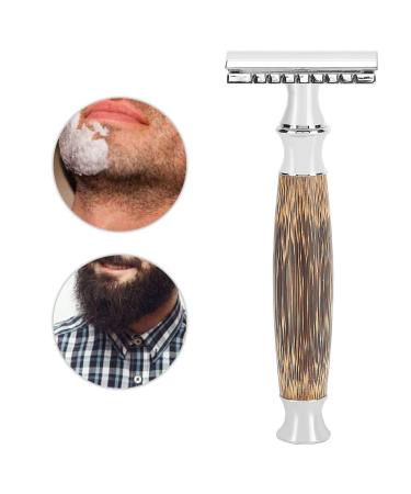 Ankroyu Security Razor Reusable Manual Aluminum Razor with Wooden Handle for Men & Women | Traditional Eco-Friendly Shaving - Buy Online on GoSupps.com
