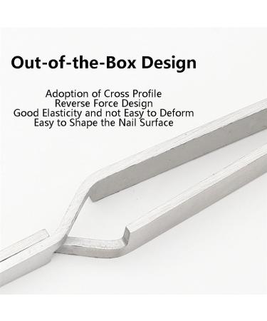 Nail Pincher Stainless Steel Nail Art C-Curve Pincher Cuticle Cutter Pusher False Nail Shaping Tweezers Multifunctional Nail Pincher Tweezers Tool for DIY Household Silver - Buy Online on GoSupps.com