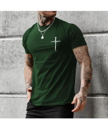 Men's ZDFER Short Sleeve Muscle Gym Workout Tee - Ethnic Print Summer Athletic Shirt for Couples - Big and Tall - Halloween 2022 - Buy Online on GoSupps.com