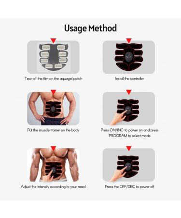 Buy EMS Abdominal Muscle Trainer - Electric Belly Sculpting Device for Home Fitness | Tone Abs Back & Arms for Men & Women - Buy Online on GoSupps.com