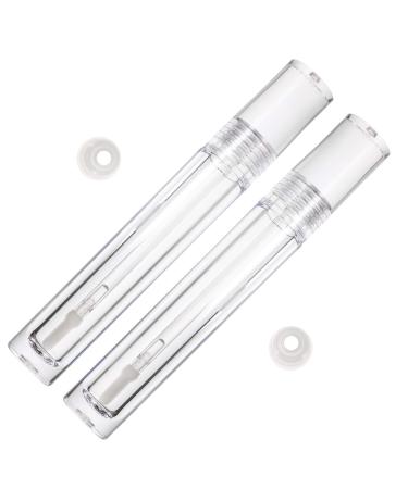 7pcs Lip Gloss Empty Tube Lip Wand Bottles Refillable Lip Oil Bottles Lip Balm Lipgloss Lip Gloss Tube Bottle Injection Molding Lipstick Tube Fully Transparent White