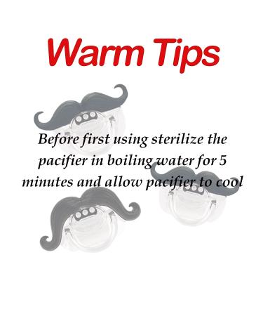 Gentleman Mustache Baby Pacifier Set - 3pcs | Suitable for 0-36 Months | Ideal Gift for Boys and Girls - Buy Online on GoSupps.com