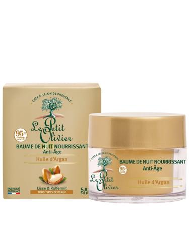 LE PETIT OLIVIER - Nourishing Anti-Aging Night Balm - Argan Oil - Smoothes & Firms - All Skin Types - 95% Original