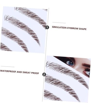 Housoutil 4pcs Eyebrow Stickers False Eyebrows for Women Water Transfer Eyebrow Sticker 6d Template Make up - Buy Online on GoSupps.com