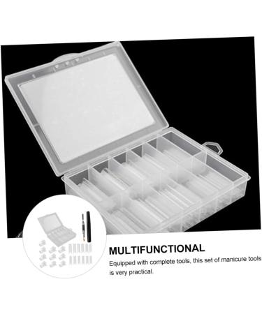 FRCOLOR Nail Art Tools Kit 1 Set Nail Set Plastic White Crystal Nail Clipper Manicure Grinding Strip - Buy Online on GoSupps.com