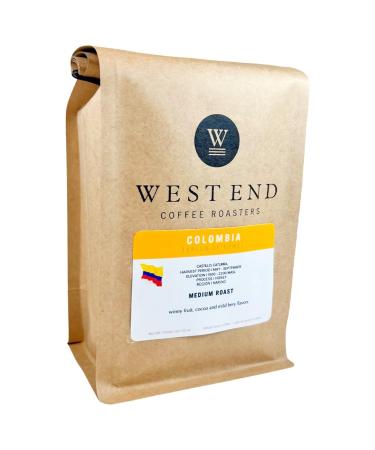 West End Coffee Roasters Colombia Honey Tablon De Gomez Top Grade Single Origin Medium Roast Whole Bean (12oz/340.2g x 3) Colombia Honey Tablon De Gomez - med roast 113.33 g (Pack of 3)