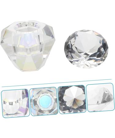 minkissy 2 Pcs Nail Art Crystal Cup Glass Dappen Dish for Acrylic Nails Nail for Acrylic Application Glass Tumbler with Lid Glass Containers for Liquids Nail Tech Bowl White Matte 5.5x5.5cmx2pcs Whitex2pcs - Buy Online on GoSupps.com