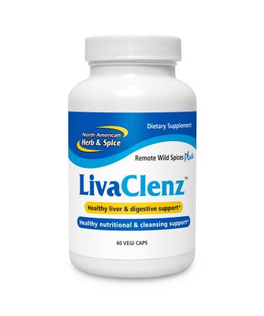NORTH AMERICAN HERB & SPICE LivaClenz - 60 Capsules - Concentrated Herbs & Spices - Healthy Liver Digestive & Nutritional Support - Non-GMO - 30 Servings
