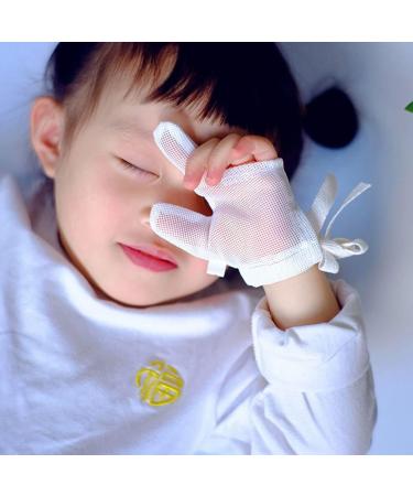 Stop Thumb Sucking Kit for Infants - Breathable Finger Guard Gloves (Large, White2) - Buy Online on GoSupps.com