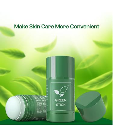 Green Tea Clay Stick - Deep Pore Cleansing Blackhead Remover Mask for All Skin Types | Brightening Facial Treatment with Green Tea Extract - Buy Online on GoSupps.com