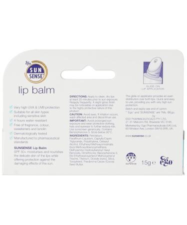 SunSense SPF50 Lip Balm 15g for Ultimate Sun Protection - Buy Online on GoSupps.com