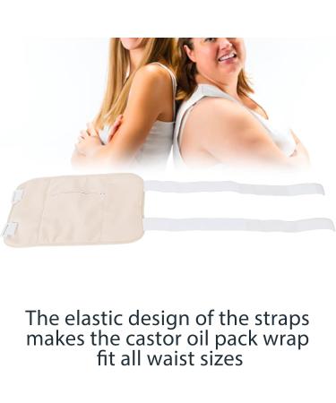 Adjustable Castor Oil Pack for Sleep | Reusable Ergonomic Compress for Liver Detox - Khaki - Buy Online on GoSupps.com