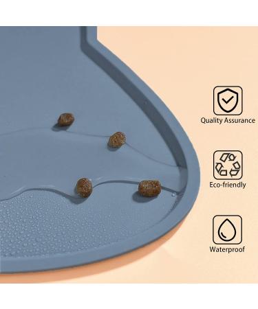 Buy Septillar Silicone Bowl Pad for Cats & Small Dogs - Waterproof & Slipproof Pet Mats (Stone Blue 44x25 cm) - Buy Online on GoSupps.com