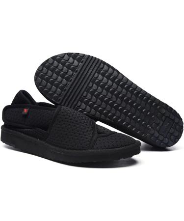 Summer Lightweight Edema Shoes for Swollen Feet | Orthopedic Diabetic Slippers for Women & Men | Wide Width Comfortable Breathable | 7 Black - Buy Online on GoSupps.com