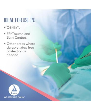 Dynarex Sterile Nitrile Surgical Gloves 6 Mil Size 8.5 - 200 Pairs (1 Case) | Powder-Free & Puncture-Resistant - Buy Online on GoSupps.com