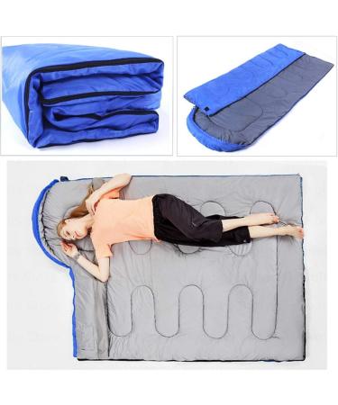 Lightweight 3 Season Sleeping Bag for Kids & Adults - 5-20 Degree Microfiber Fill - Ideal for Backpacking, Hiking, Camping - Includes Compression Sack - Single, Blue - Buy Online on GoSupps.com