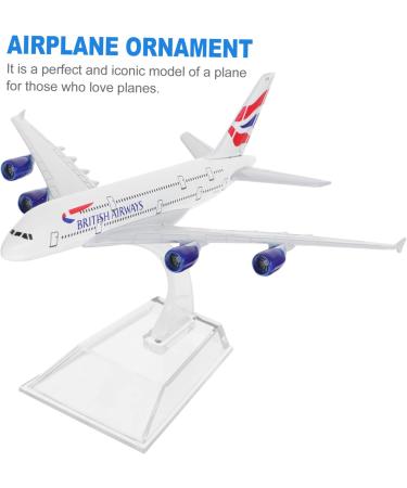 Abaodam 1pc Airplane Model Ornament Decor for Office Metal Airplane Decor Airplane Shape Decor Airliner 3D As Shown 16x14cm - Buy Online on GoSupps.com